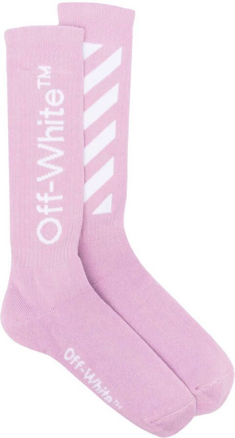Off-White Intarsia sokken Paars