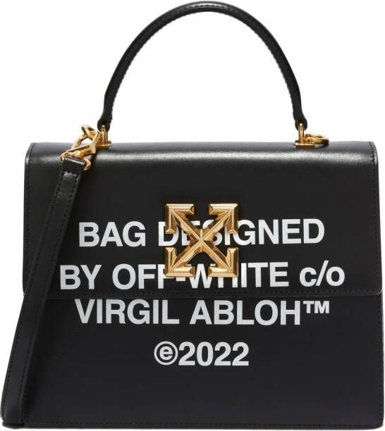 Off-White Totes Jitney 2.8 Top Hand Met Quote in zwart