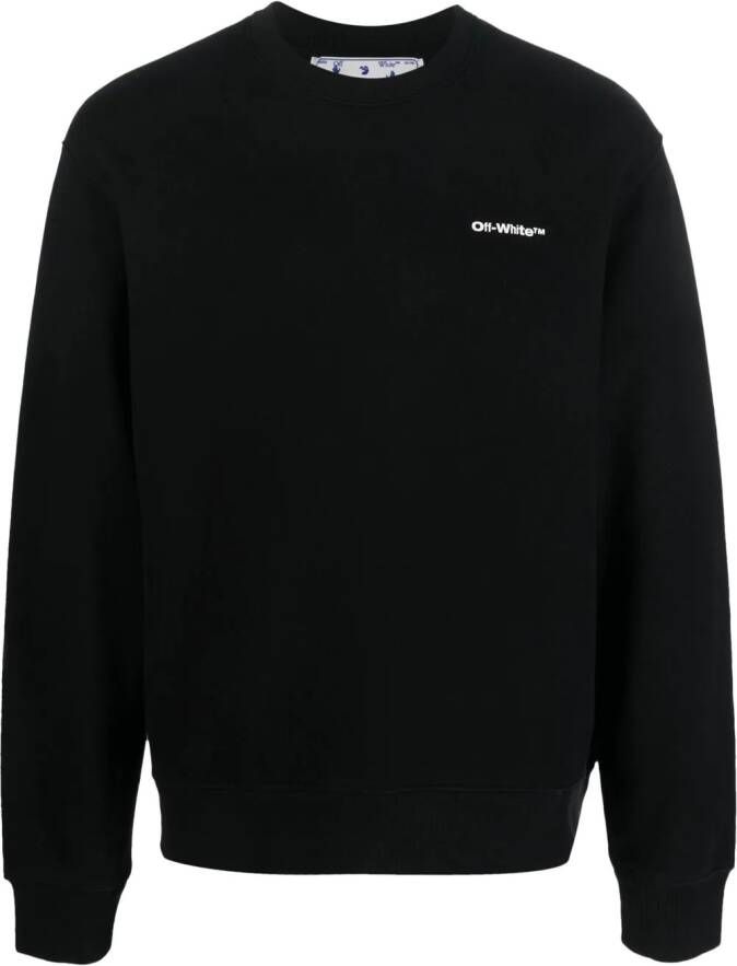 Off White Sweatshirt with logo Zwart Heren