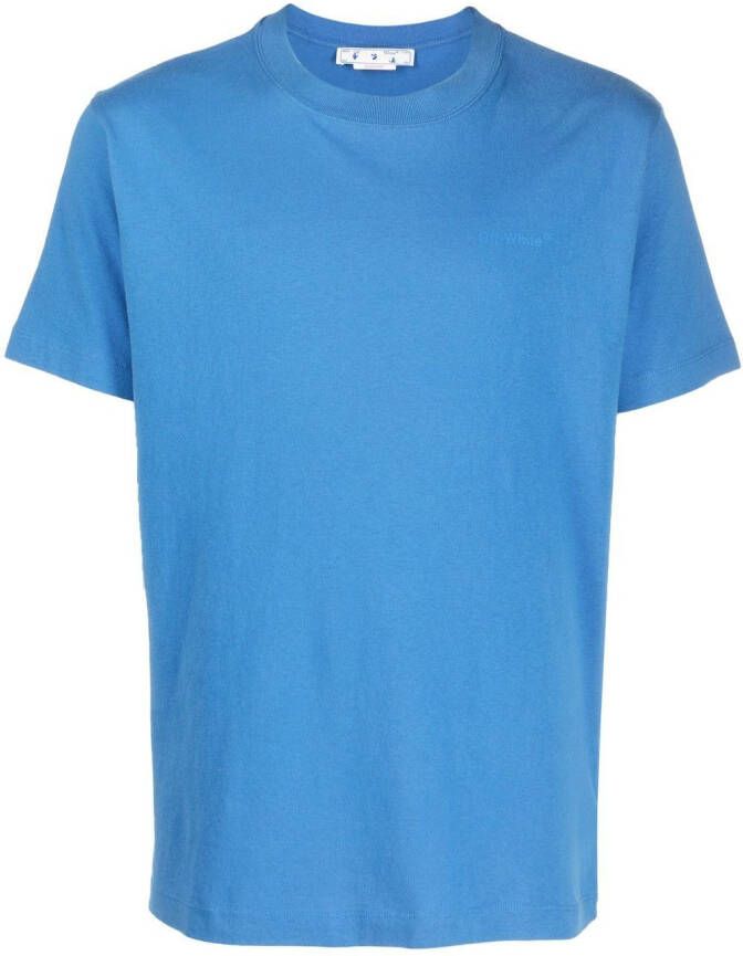 Off-White Katoenen T-shirt Blauw