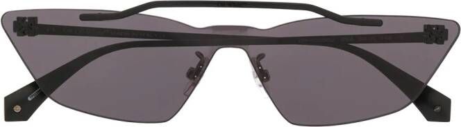 Off-White Eyewear Metal Mask zonnebril met geometrisch montuur Zwart