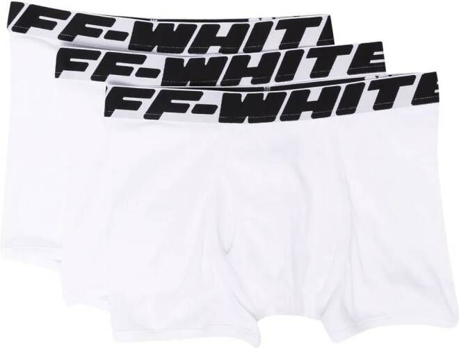 Off-White Set van drie boxershorts Wit