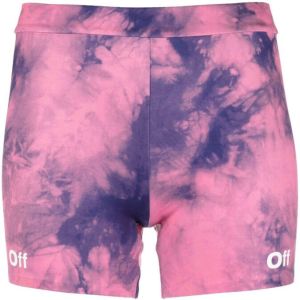Off-White Shorts met tie-dye print Roze