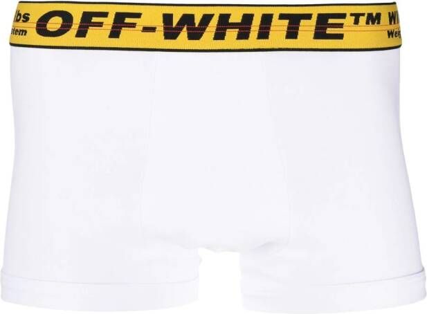 Off-White Slip met logoband Wit