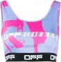 Off-White Sport-bh met logoprint Roze - Thumbnail 1