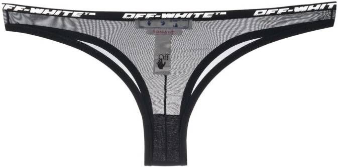 Off-White String met logoprint Zwart