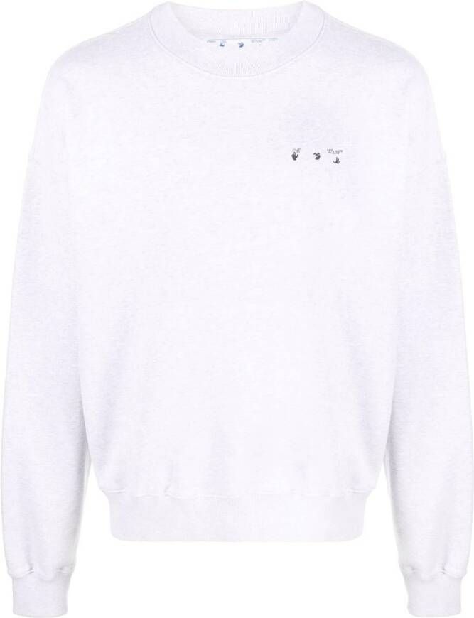 Off-White Sweater met logoprint Grijs