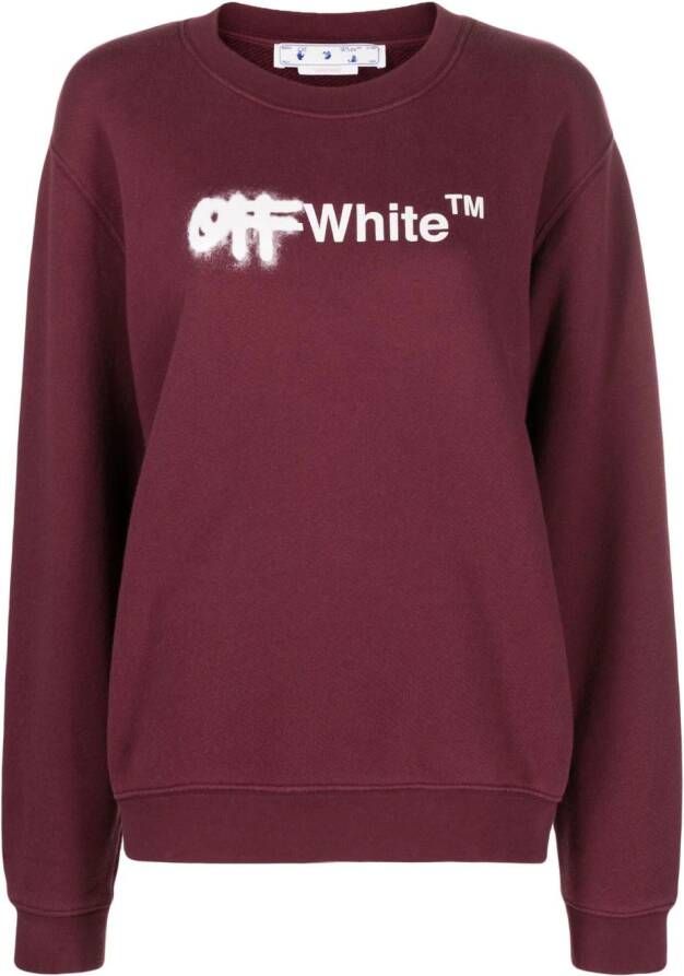 Off-White Sweater met logoprint Paars