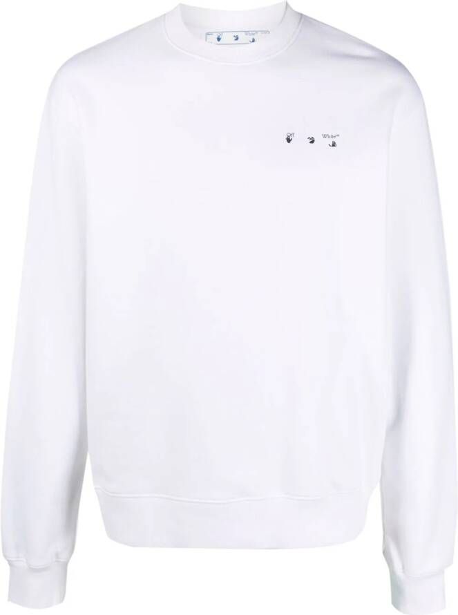 Off-White Sweater met print Wit