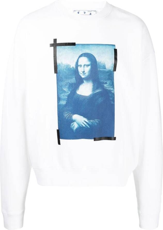 Off-White Sweater met print Wit