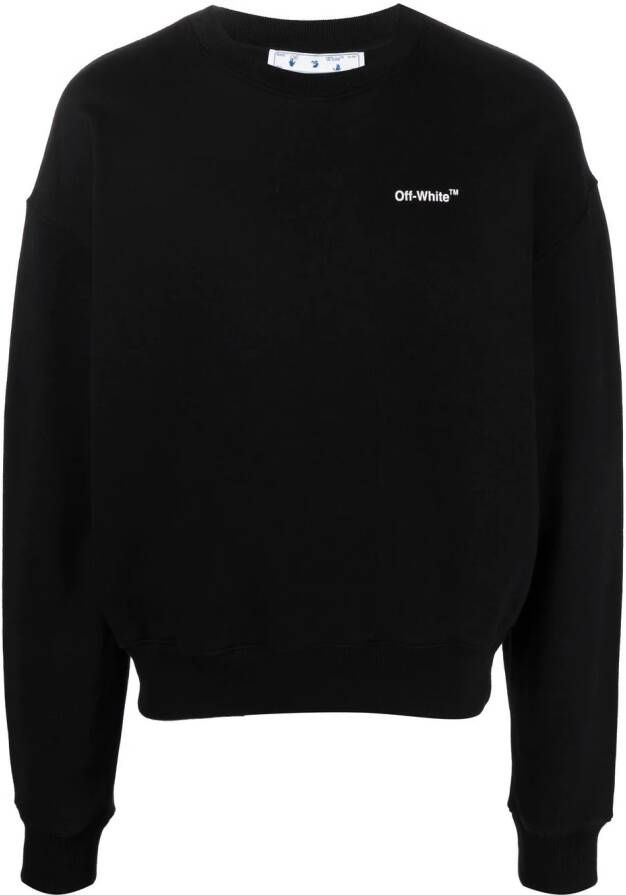 Off-White Sweater met print Zwart