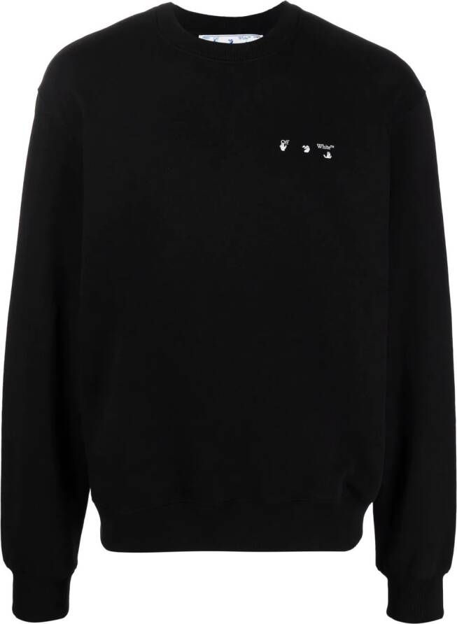 Off-White Sweater met print Zwart