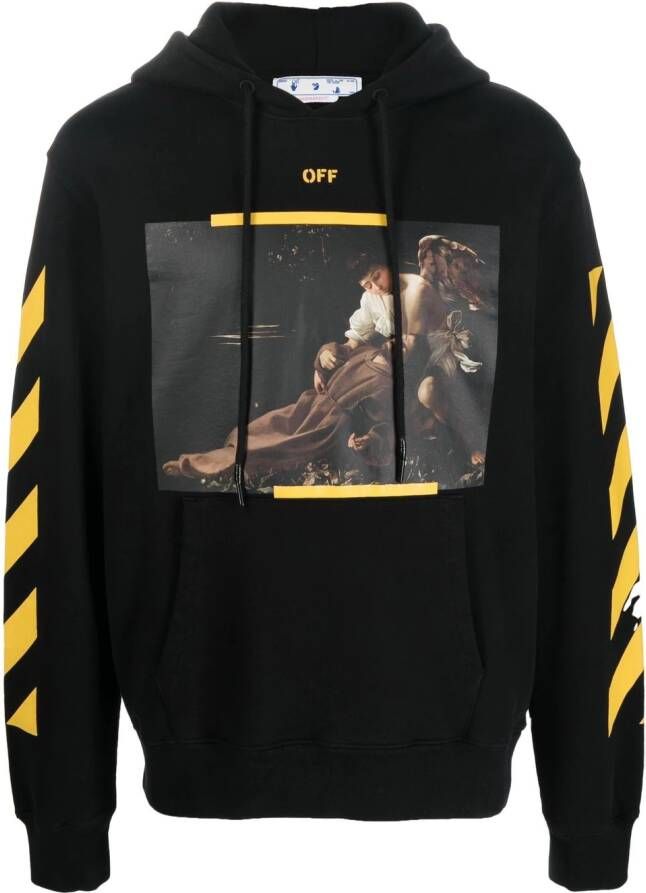 Off-White Sweater met print Zwart
