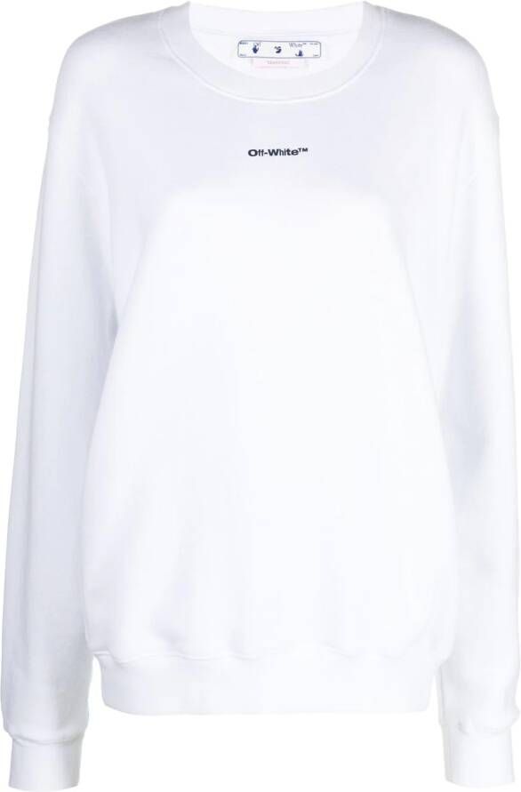 Off-White Sweater met tie-dye print Wit