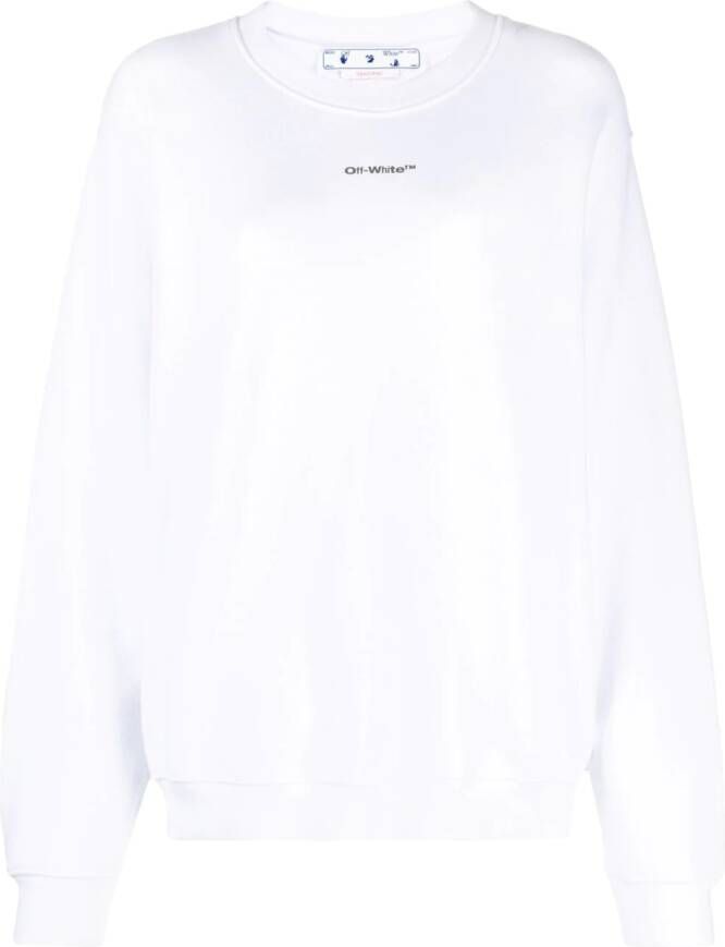Off-White Sweater met tie-dye print Wit
