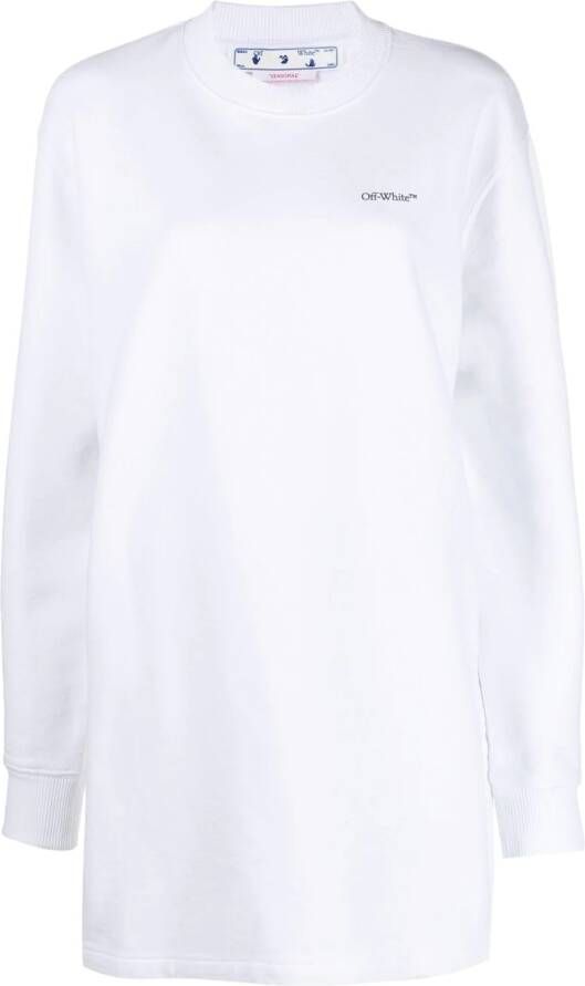 Off-White Sweaterjurk met print Wit
