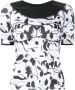 Off-White T-shirt met abstracte print Wit - Thumbnail 1