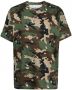 Off White Camo Print Katoenen T-shirt Green Heren - Thumbnail 1