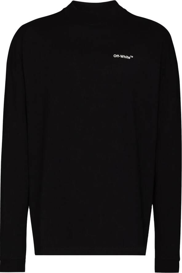 Off-White T-shirt met Caravaggio print Zwart