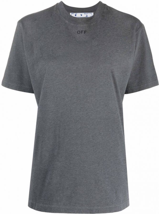 Off-White T-shirt met logo Grijs