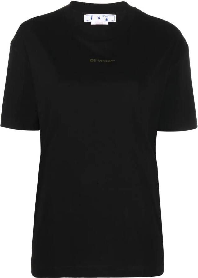 Off-White T-shirt met logo Zwart