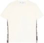 Off-White T-shirt met logoband Beige - Thumbnail 1