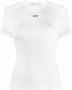 Off-White Geribbeld T-shirt met logoprint Wit - Thumbnail 1