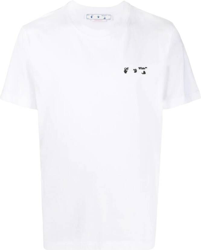 Off-White T-shirt met logoprint Wit