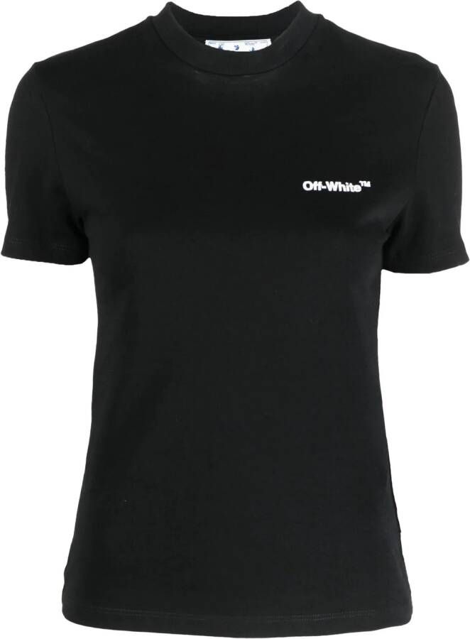 Off-White T-shirt met logoprint Zwart