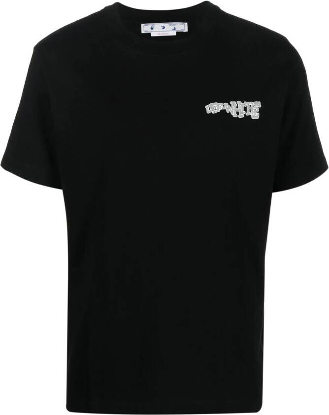 Off-White T-shirt met logoprint Zwart