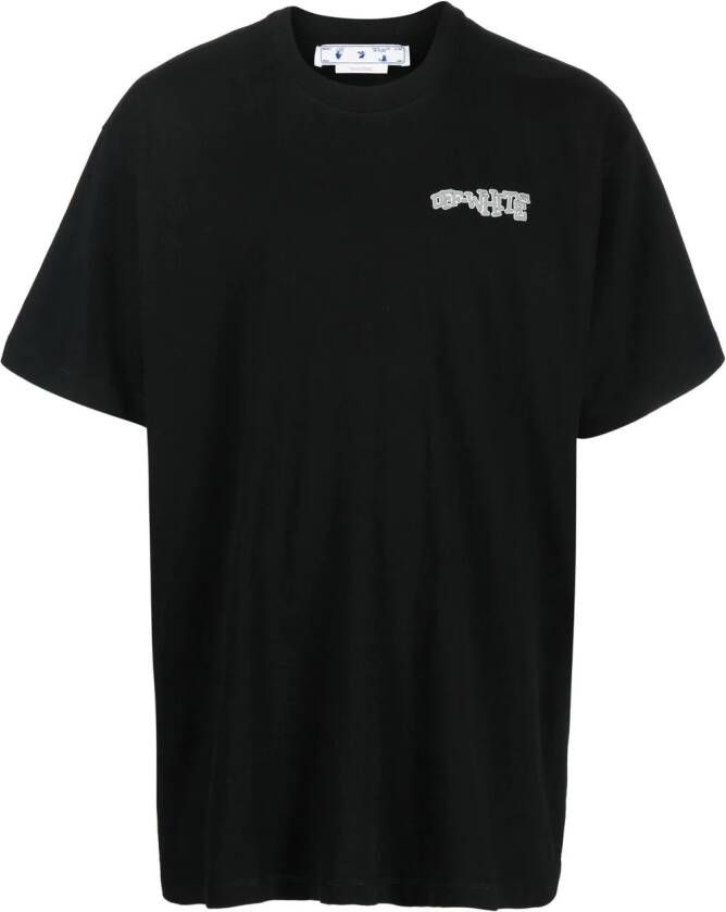Off White Monogram Skate T-shirt met Minimalistisch Ontwerp Black Heren