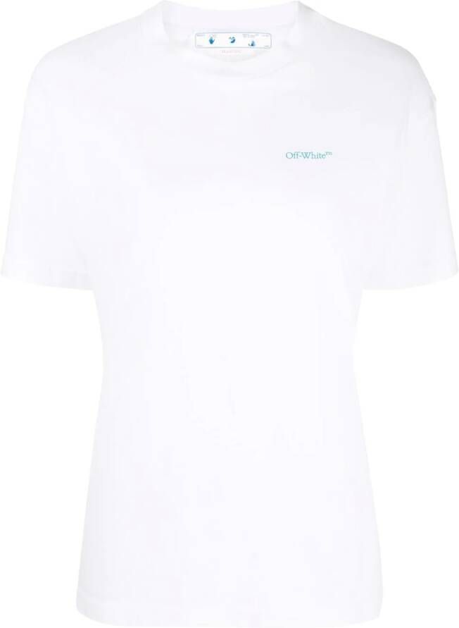 Off-White T-shirt met pijlprint Wit