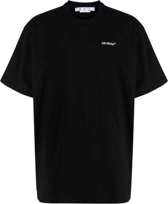 Off-White T-shirt met pijlprint Zwart