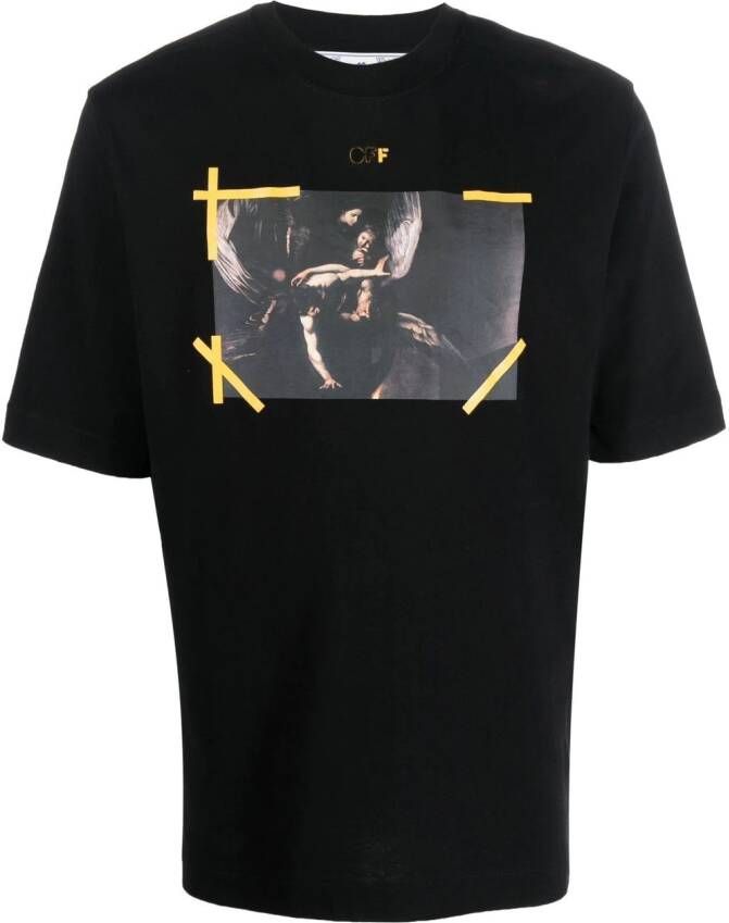 Off-White T-shirt met print BLACK WHITE