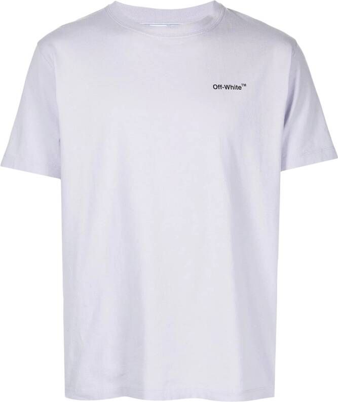 Off-White T-shirt met print Paars