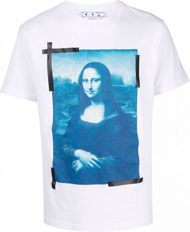 Off-White T-shirt met print Wit