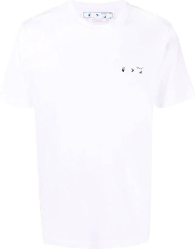 Off-White T-shirt met print Wit