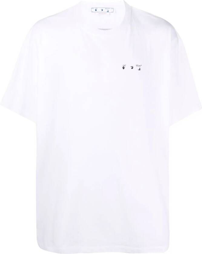Off-White T-shirt met print Wit