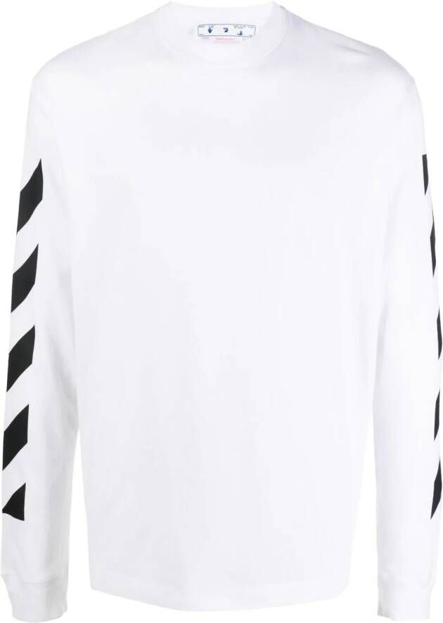 Off-White T-shirt met print Wit