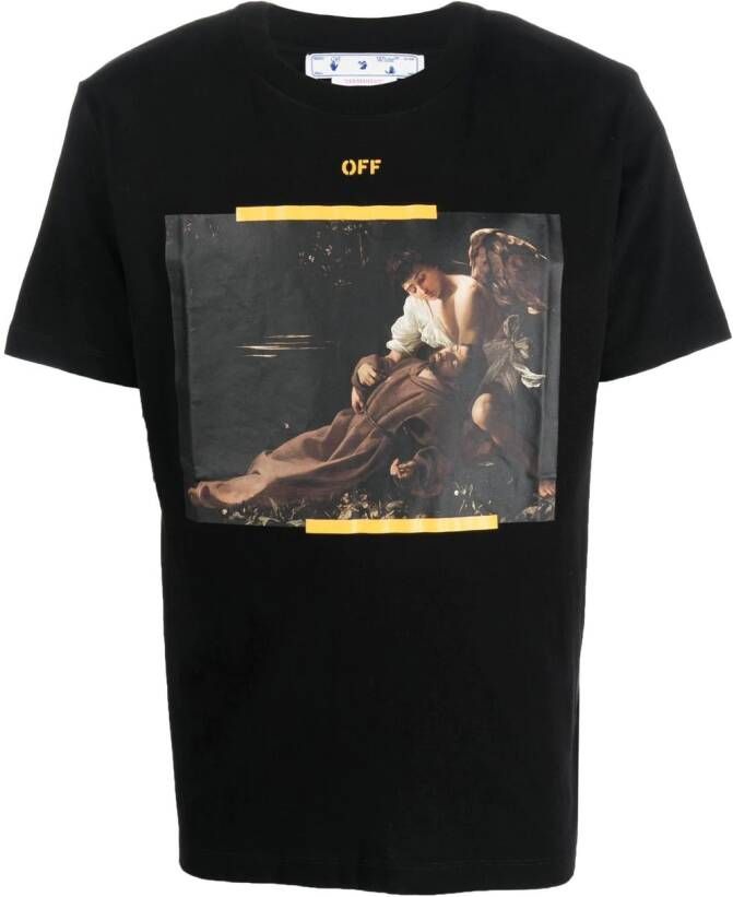Off-White T-shirt met print Zwart