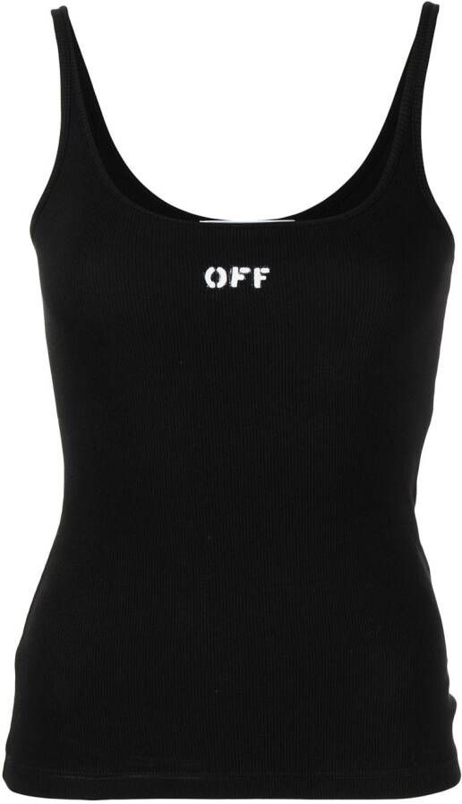 Off-White Tanktop met logoprint Zwart