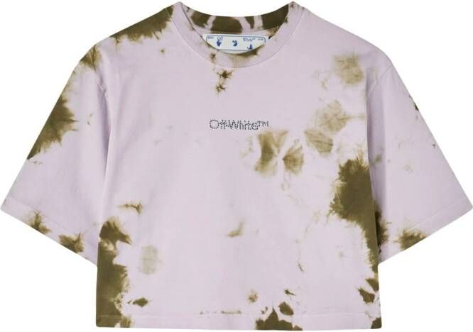 Off White Tie-dye t-shirt Paars Dames