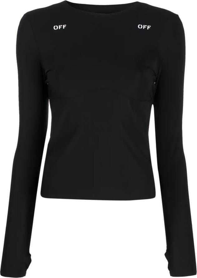 Off-White Top met logoprint Zwart