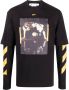 Off-White Top met pijlenprint Zwart - Thumbnail 1