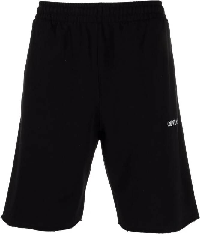 Off-White Trainingsshorts met logoprint Zwart