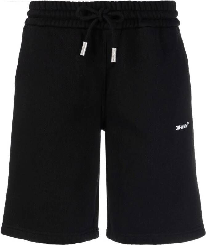 Off-White Trainingsshorts met print Zwart