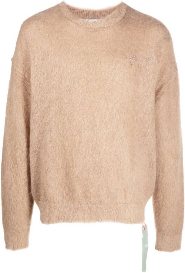 Off-White Trui met print Bruin