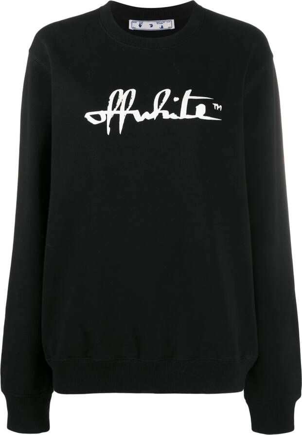 Off-White Trui met ronde hals Zwart