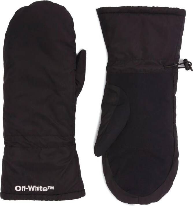 Off White Handschoenen met logo Zwart Heren