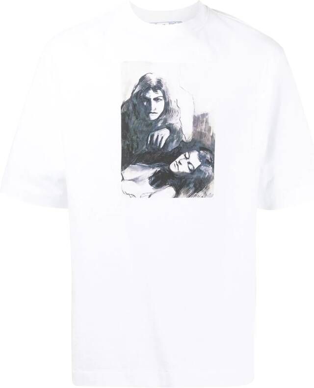 Off-White x Mirko T-shirt met print Wit